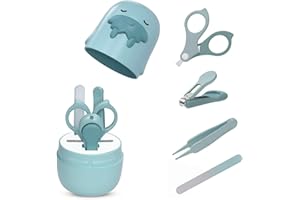 EXFEA Baby Nagelpflegeset Neugeborene,Baby Nagelknipser Safety,Nasenpinzette Baby,Baby Maniküre Set Junge,Nagelknipser Neugeborene Set,Baby Nagelknipser Set (C)