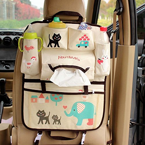 Vine Auto Utensilientasche Multi-Tasche Autorücksitzorganizer mit Tissue, Getränke, Essen Halter