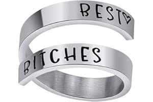 Kucheed Anillos Ajustables para Mujeres/Hombres, Anillo Inspirador de Joyería grabado I am Enough,Anillo Espiral de Acero Inoxidable con Espiral, Regalos de Graduación de Cumpleaños