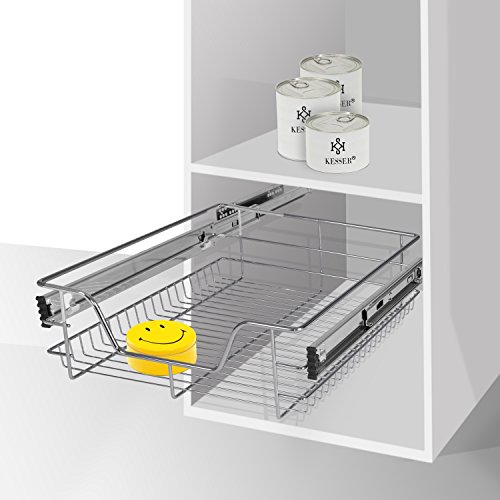 Kesser® Teleskopschublade ✓ Küchenschublade ✓ Küchenschrank ✓ Korbauszug ✓ Schrankauszug ✓ Vollauszug ✓ Schublade | Größe: 50 cm - 6