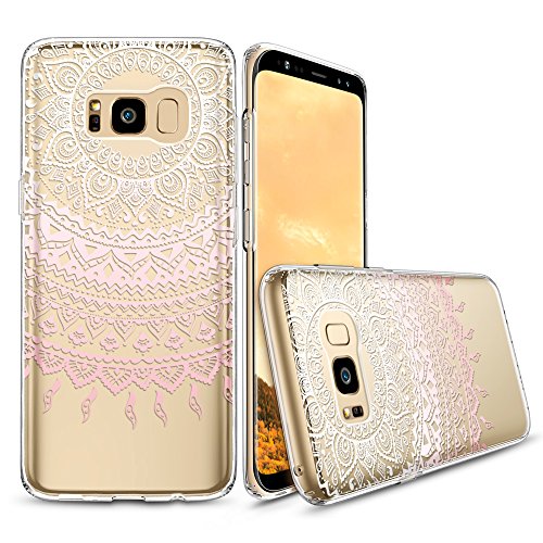ESR Funda Samsung Galaxy S8 C  rcasa Transparente  F  cil de montar   Protecci  n a Esquinas  Borde Suave   Pl  stico Duro para Samsung Galaxy S8 - Manjusaka Rosa