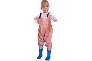 Tinarying Baby Girl Romper Kids Boys Girls Chest Waders Youth Fishing Waders for Toddler Children Water Proof Hunt & Fishing Waders with Boots