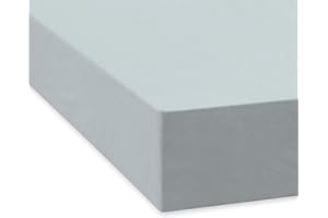 ‎TRAUMSCHLAF TRAUMSCHLAF Spannbettlaken, Spannbetttuch Fein-Biber warm und kuschelig, bügelfrei, mit Rundumgummi (weitere Farben,Größen) 90x190-100x200 cm, Silber