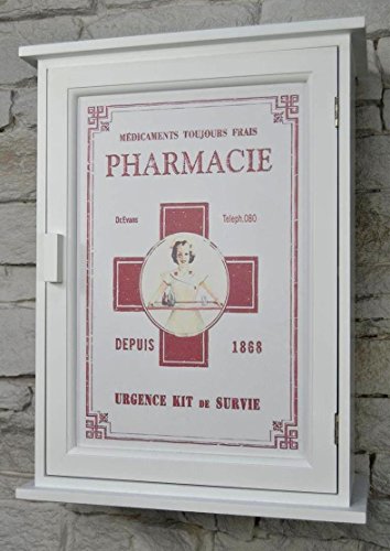 Preisvergleich Produktbild Livitat® Medizinschrank Landhaus Hausapotheke Shabby Weiß Landhaus Retro Vintage SP57 (40 x 30 cm)