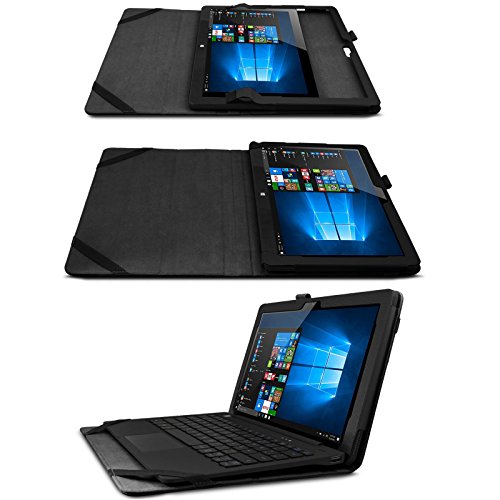 Odys Fusion Win 12 Pro 2in1 Hülle Case -Infiland Slim Fit Folio PU-lederne dünne Kunstleder Schutzhülle Cover Tasche für Odys Fusion Win 12 Pro 2in1 29,5 cm (11,6 Zoll) Tablet-PC (mit Auto Schlaf / Wach Funktion,Tablet und Tastatur sind nicht entgehaltet)(Schwarz) - 8
