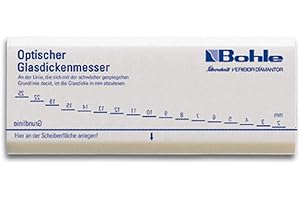 BOHLE Misuratore di spessore del vetro, misure: da 2 a 25 mm | Funziona con la riflessione nel bicchiere
