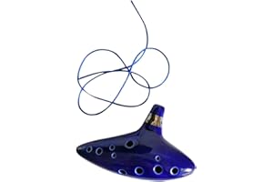 Greatangle 12 trous en céramique ocarina instrument en céramique alto c légende de zelda flûte bleu couleur mini instrument de musique ocarina bleu