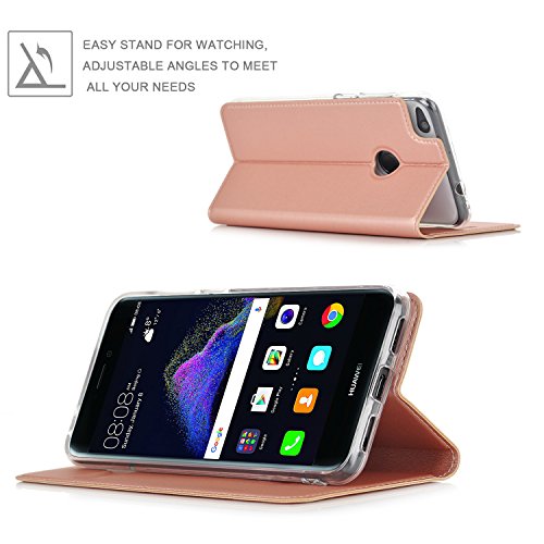 LG K8 2017 Hülle, IVSO Hohe Qualität Advanced Shock Absorption Technology Case Folio Tasche Cover für LG Mobile K8 (2017) Smartphone (5.0 Inch IPS Screen, 8GB Storage, Android 7.0) Smartphone (Für LG Mobile K8 (2017), Rose Gold) - 5