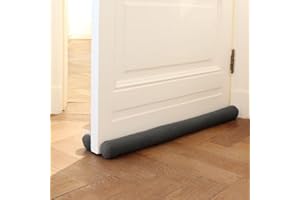 Rori Boudin de porte double 80 cm pour portes - Boudin de porte pour protection - Joint de bas de porte gris - Boudin de porte contre la traction et le bruit - Boudin de porte rond - Différentes