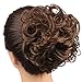Kissmywig Messy Curly Hair Buns for Women Synthetic Fibre Light Brown