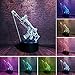 Produktbild Nachtlicht Optical Illusion Lamp Schlacht Waffe Scharfschützengewehr Silent Gun Scar M4A1 Led 7 Farben Touch Back To School Decor Jungen Weihnachtsgeschenk 3D