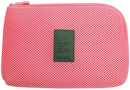 Travel Storage Bags Passport Holder ID Holder Earphone Holder Cable Winder Travel Luggage Organizer Waterproof Portable Dust Proof (Pink)