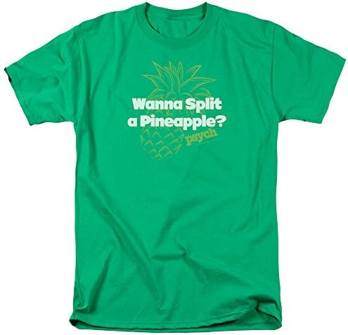 Psych Pineapple Split Mens Short Sleeve Shirt KELLY GREEN XL