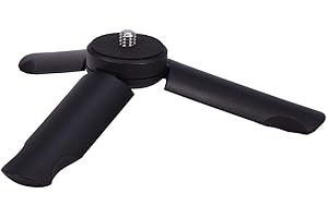 Vbestlife Mini cámara de sobremesa Teléfono Trípode de Mano, Portátil Plegable Antideslizante Fotografía Soporte de Mesa Soporte para trípode con Tornillo de 1/4 Pulgada para Selfie Sticks