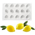 15 Holes Lemon Dessert Mould Lemon Baked Goods Mould Silicone Cake Mould Lemon for Muffins, Cupcakes, Cakes, Pudding, Ice Cub