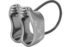Alomejor Outdoor Climbing Descender Rope Climbing Rappel Belay Device Caving Mountain Rock Climbing Gear for Climbing Travelling