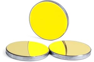 Cloudray Si Reflective Lens CO2 Laser Lens Laser Mirror Si lente riflettente CO2 lente laser specchio del silicone placcato oro specchi, per la tagliatrice dell'incisione laser CO2 Dia 20mm 1PCS