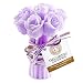 Produktbild DECORNAC Hand Made Decor Rose Orchideen Blumen Bouquet  Handmade Duftkerze | Aroma ätherische öle ü30 besondere kleine Geschenke Deko Kerze Tisch (Lavendel [Rosen])