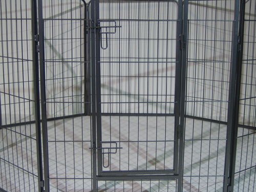 BUNNY-BUSINESS-Heavy-Duty-Puppy-Play-Pen-Rabbit-Enclosure-8-Panels-Large-Gunmetal-Grey