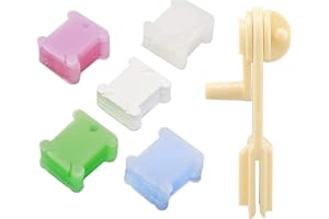 LEPIDI 120 Piezas Bobinas de Hilo, Carretes de Hilo Bordar con Hilo Enrollador,Tablero de Bobinado de Plástico, Organizadores de Punto de Cruz, para Manualidades, Bordado Bricolaje