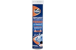 Matt Sport - Ferro Sport - Integratore Alimentare Sportivo con Ferro e Vitamina C - Contro Stanchezza e Affaticamento - Gusto Arancia Rossa - Confezione da 20 Compresse Effervescenti - 90 Gr