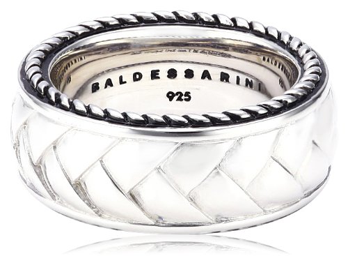 Baldessarini Herren-Ring 925 Sterling Silber rhodiniert und schwarz lackiert