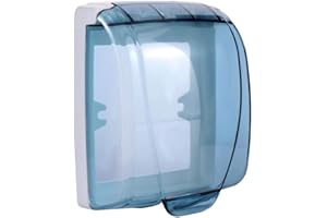 PiniceCore Interrupteur Mural Étanche Couvercle du Boîtier De Couvercle en Plastique 86 Type Mur Lumière Panneau De Prises Sonnette Retourner Bouchon Clair pour Salle De Bains Cuisine