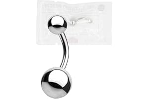 WARRIOR Piercing Ombligo ESTÉRIL Acero Quirúrgico 316 L Banana Classic Basic