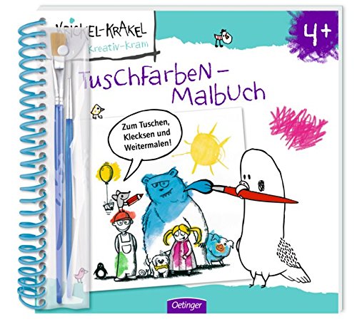 Preisvergleich Produktbild Krickel-Krakel Tuschfarben- Malbuch