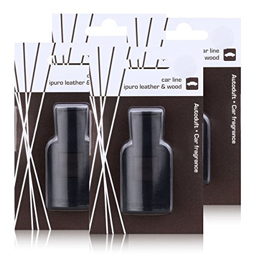 Preisvergleich Produktbild Ipuro Car line - Autoduft leather & wood - Leder und Holz (4er Pack)