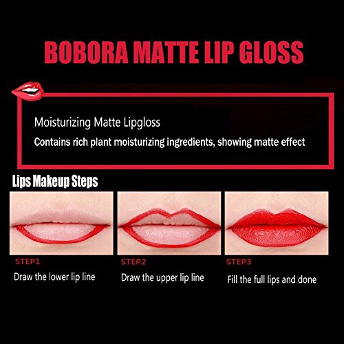 Richoose 16 Farben Set Wasserdichte Liquid Make-up Lip Bleistift Matte Lipstick Lipgloss Super Langlebig (16 Stück) - 7