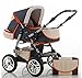 Brand New Combi Pram 2 in 1, Pram + Pushchair, Mattress, FREE ACCESSORIES in Colour Anthracite-Cream-Orange