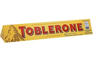 Toblerone Milk Chocolate Bar, Smooth Milk Chocolate with Honey and Almond Nougat, Christmas Treat for Stockings or Gifting, 100g (Pack of 1)