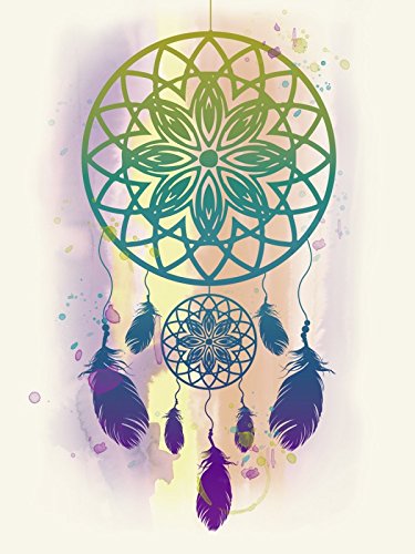 Artland Wandbilder selbstklebend aus Vliesstoff oder Vinyl-Folie Wen Dy Traumfänger Wasserfarbe Abstrakte Motive Muster Kreis Graphische Kunst Bunt