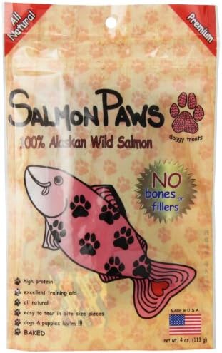 Salmon Paws Salmon Jerky Treats, 4 Ounce
