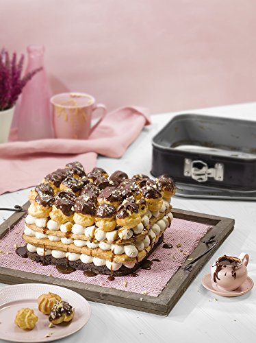 KAISER Springform quadratisch 24 x 24 cm Living sehr gute Antihaftbeschichtung attraktiver Zweifarben-Optik Auslaufschutz - 3