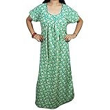 Indiatrendzs Women Cotton Nighty Floral Summer Nightwear 44"