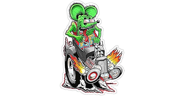 American Collectibles Rat Fink Riding Hot Rod Retro Greaser Hot Rodder Plasma Metal Sign Amazon Co Uk Home Kitchen