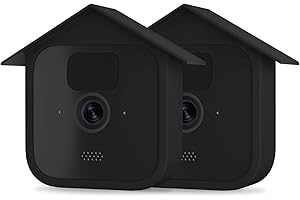 Blink Outdoor-Kamera-Abdeckung, Vogelhaus-Schutzhülle für neue Blink Outdoor-Sicherheitskamera, HOLACA Silikonhülle für Blink-Kamera, kratzfeste Schutzhülle für vollen Schutz, 2 Stück, Schwarz