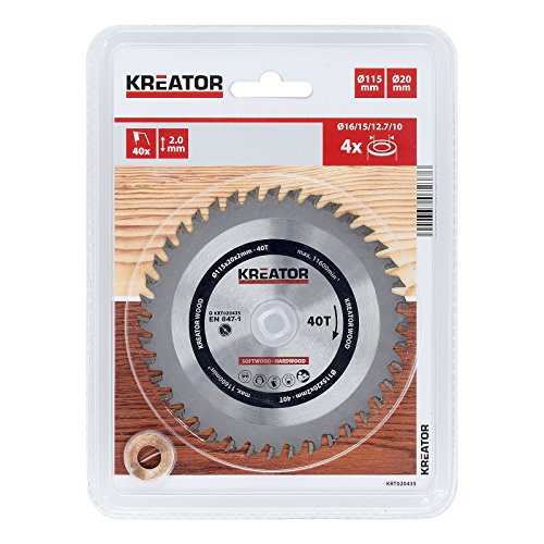 HSS Kreissägeblatt Holz Ø 115 mm mit 40 Zähnen KRT020435 - 2
