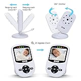 GHB Babyphone 2,4 GHz Babymonitor Drahtloser Digitalkamera 2,4 Zoll LCD Display mit Nachtlicht Gegensprechfunktion und Temperatur - 7