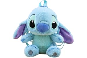 IQEPXTGO Zaino per bambini Stitch Borsa di Peluche Mini Zaino per Bambini, Carino Cartoon 3D Animale Morbido Peluche Zaini, Zainetto per Scuola, Materna, Viaggio regalo