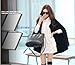 Gaorui Women Fashion Cape Bat wing Poncho Cloak Woolen Coat Top Black cappa Jacket