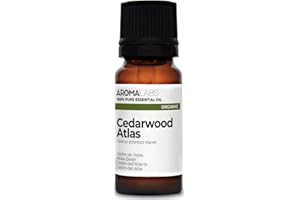 BIO - Cedarwood Atlas Essential Oil - 10mL - 100% Pure, Natural, Chemotyped and AB/Cosmos Certified - AROMA LABS (French Brand)