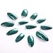 Bling Art Stiletto False Nails Gel Acrylic 24 Green Glitter Medium Tips UK