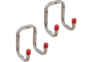 Gedotec Support d'appareils en métal | DUO | Double crochet avec profondeur: 90 mm | 2 Pièces - Crochet universel | Acier Galvanisé | Crochet de rangement à visser pour le montage mural