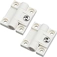 Antrader 2 Pack 43mmx36mm 4 Countersunk Holes Plastic Adjustable Torque Position Control E6-10-301-20 Series Hinge White Door Hinges