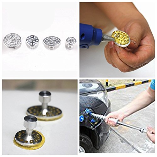 autopdr® 6pcs Aluminium Kleber Abzieher Taben für paintless Auto Body Dent Repair Hagel Werkzeug zum Entfernen (silbrig-weiß) - 5
