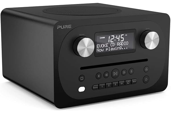 Pure Evoke C-D4 - Système tout-en-un avec radio FM/DAB+/Lecteur CD/Bluetooth - Noir mat