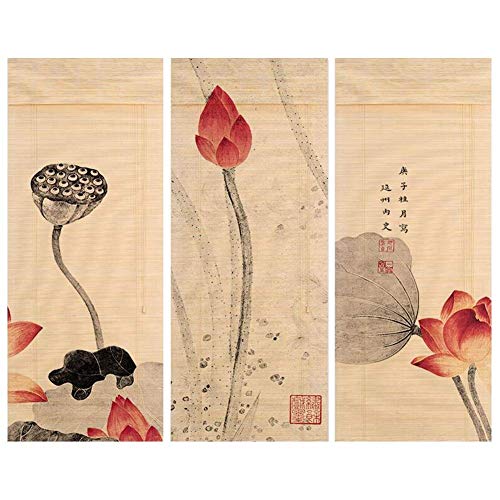 Bambus-Vorhang Restaurant Trennwand Bambusstreifen Weben Glatt Atmungsaktiv Einstellbar - Dekoration (Color : A, Size : 180x200cm)